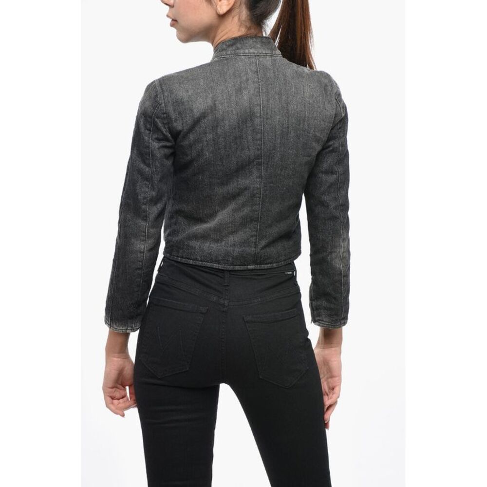 Crop Denim Jacket SHRUNK RACER - Picture 3 of 5